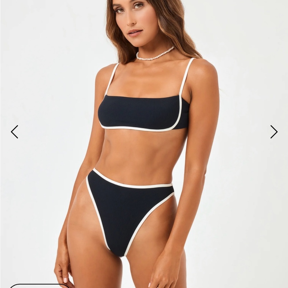 L*Space Black and White Bikini Set